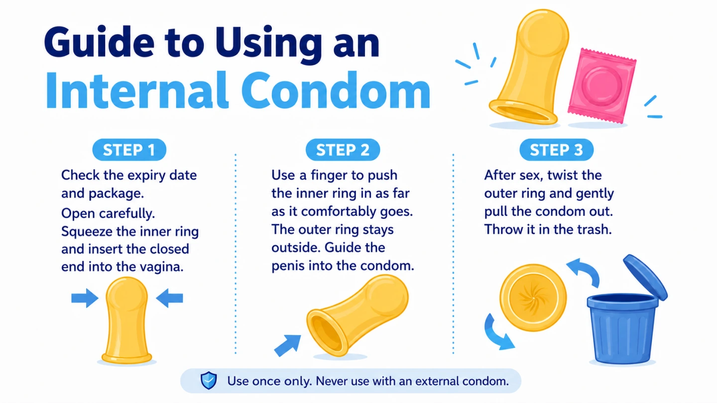 How to use an internal condom correctly