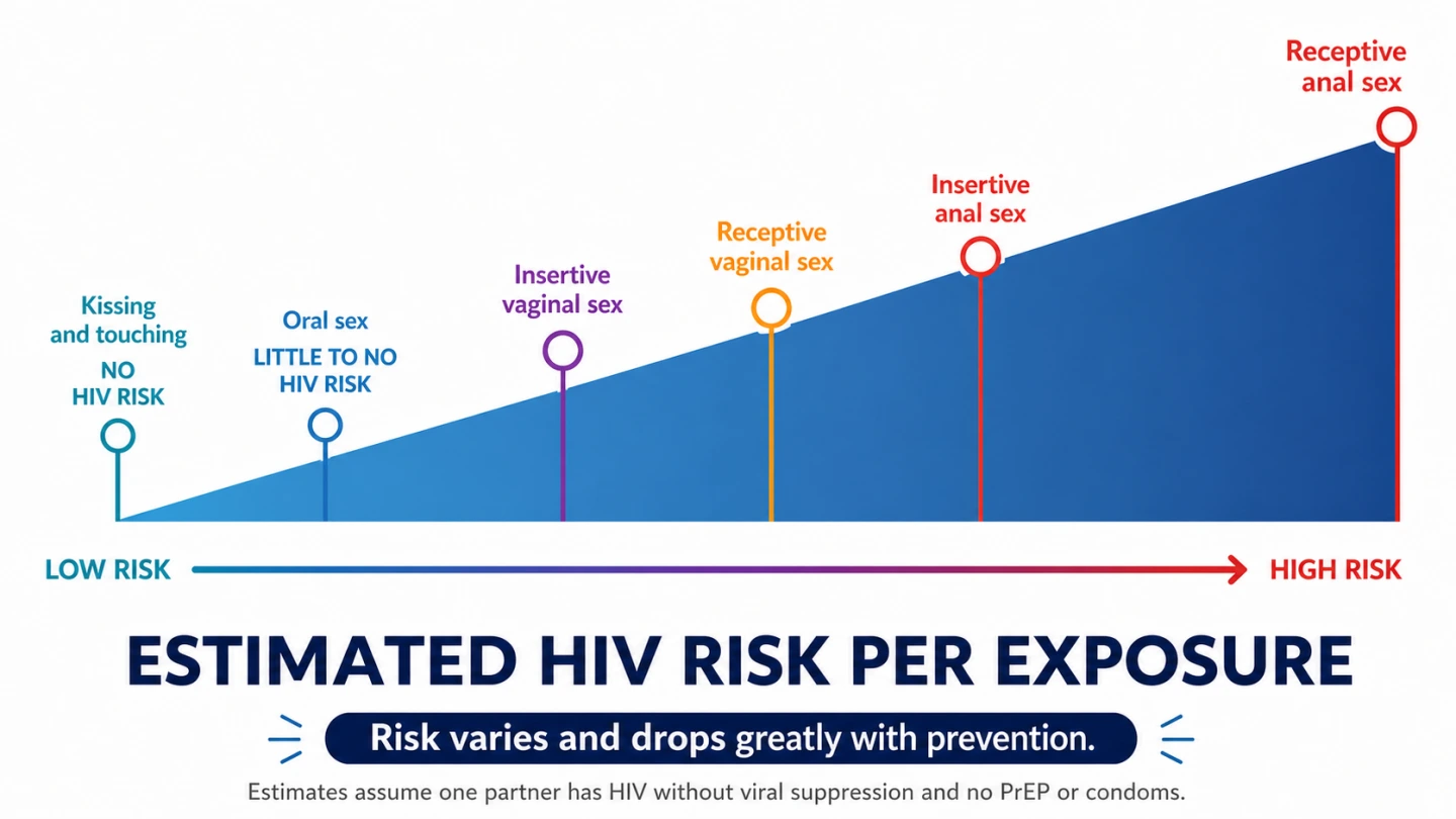 The chance of acquiring HIV varies by activity