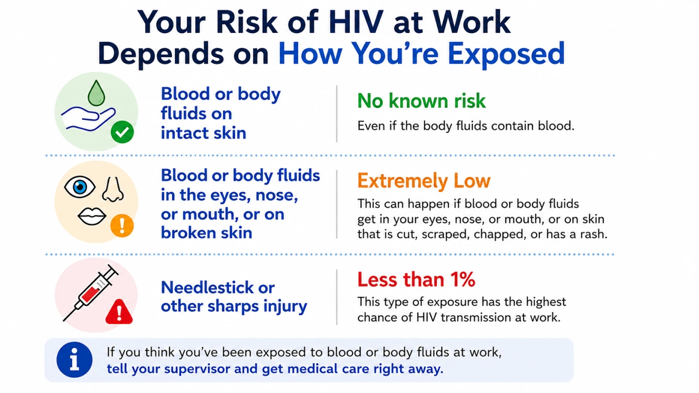 Occupational risk depends on how exposure occurs