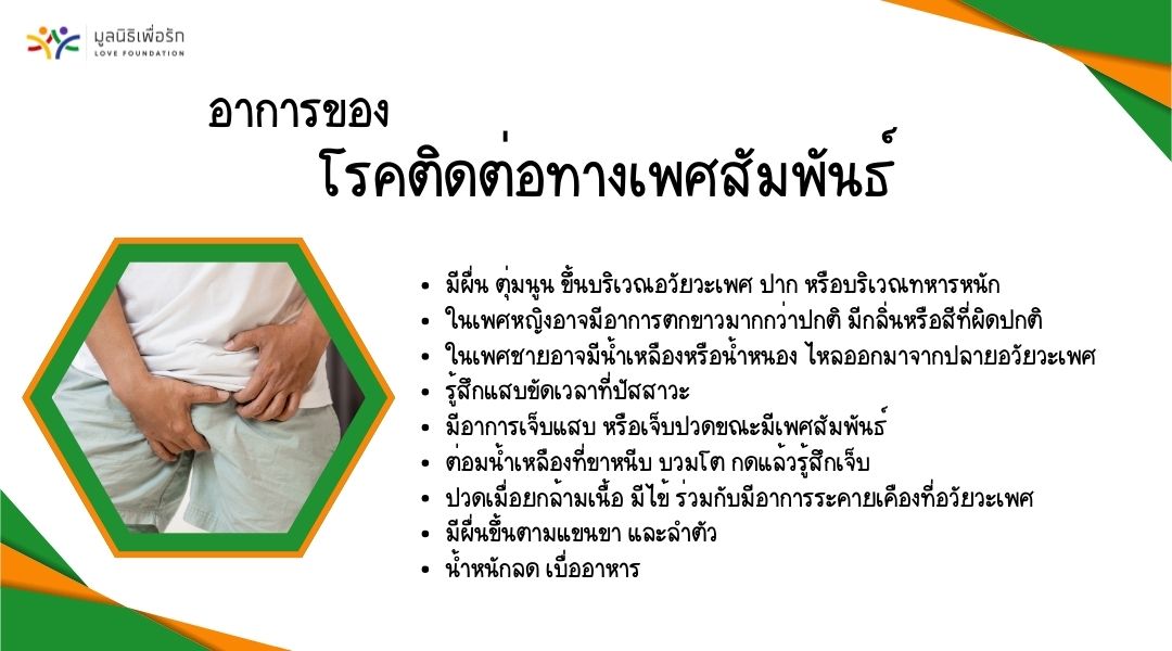 อาการของ โรคติดต่อทางเพศ สัมพันธ์