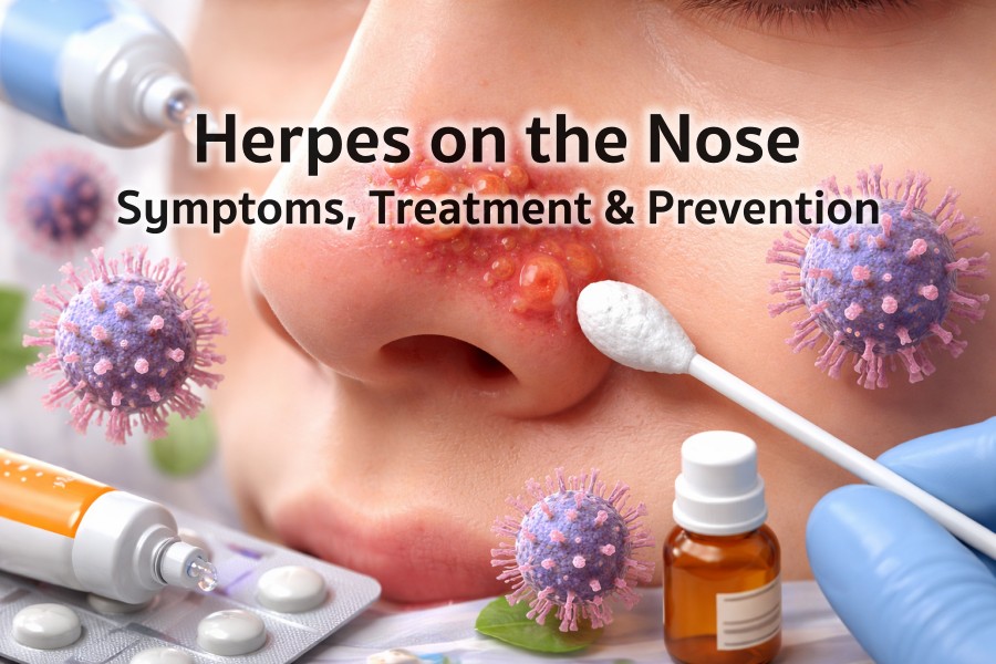 Herpes on the nose Symptoms, Treatment & Prevention