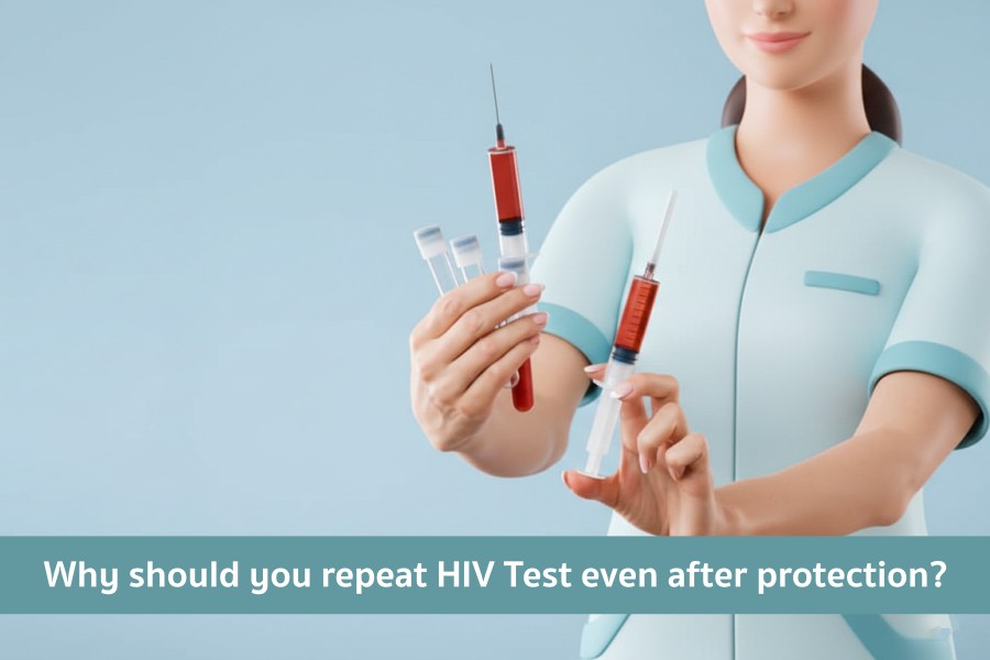 Why should you repeat HIV test even after protection?